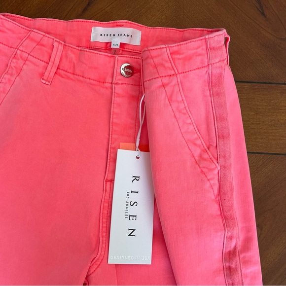NWT RISEN Jeans Women’s Size 9/29 Coral Pink Stretch Jeans Kenya - Picture 8 of 9